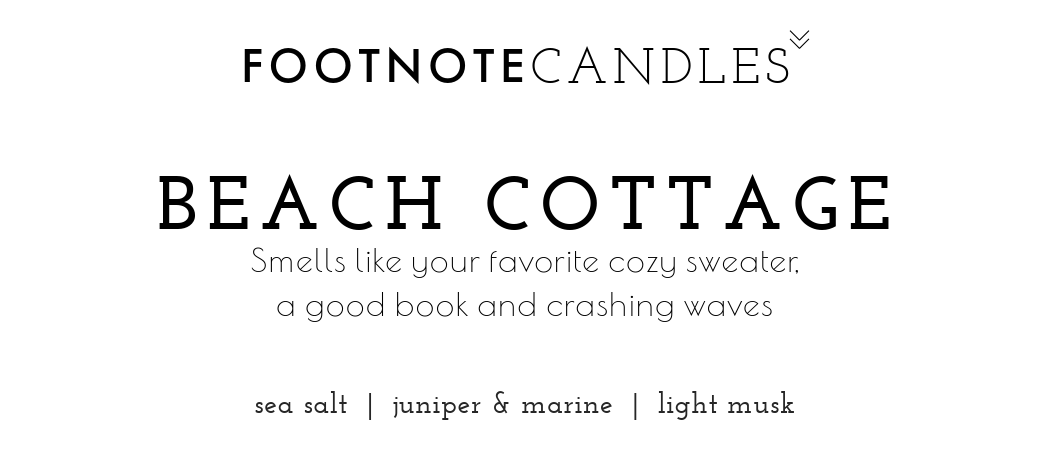 Beach Cottage Candle Label with Details