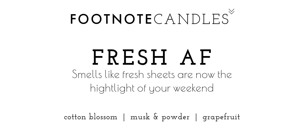 Fresh AF Candle Label from Footnote Candles