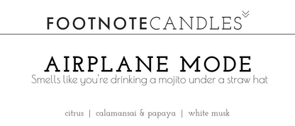 Airplane Mode Candle Label 