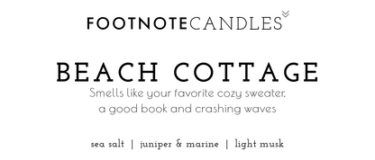 Beach Cottage Candle Label with Details