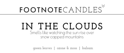 In the Clouds Candle Label