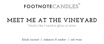 Meet Me at the Vineyard Candle Label