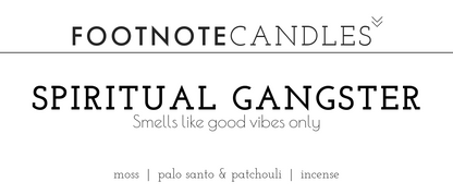 Spiritual Gangster Candle Label